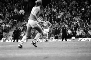 Liverpool v. Everton. October 1984 MF18-04-007 The final score was a one nil
