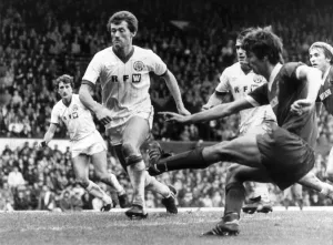 Liverpool v Leeds United, league match at Anfield October 1981