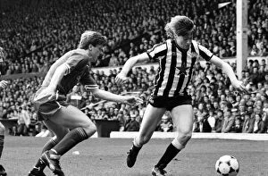 Images Dated 20th April 1985: Liverpool v. Newcastle. April 1985 MF21-02-036 The final score was a Three one