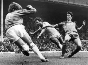 Liverpool v West Ham United, league match at Anfield March 1983