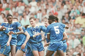 Liverpool verses Wimbledon. FA Cup final at Wembley Stadium