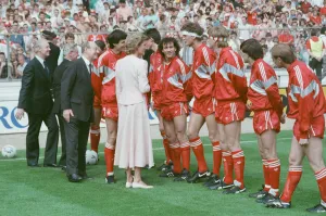 Liverpool verses Wimbledon. FA Cup final at Wembley Stadium