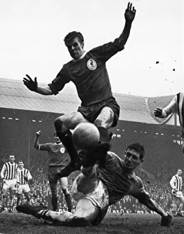 Liverpool vs WBA. Alf Arrowsmith hounds the ball as WBA keeper John Osborne scrambles it