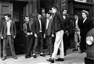 Unemployment Prints: Liverpool Youth seen here waiting outside the Un-Employment Exchange. August 1962 P013264