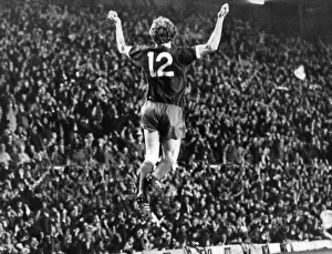 Liverpools David Fairclough celebrates scoring in the 84th minute in the European