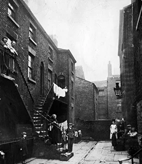 Victorian Prints: Liverpools old courts built in the days of the industrial revolution