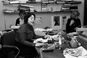 Images Dated 8th January 1981: Liz Forgan, pictured in her office when she was womans editor of The Guardian