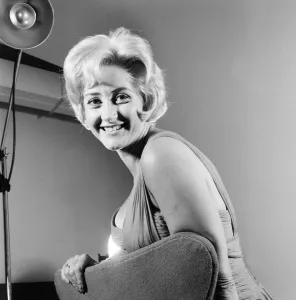 Liz Fraser, English actress, Pictured at Daily Mirror Studio, London