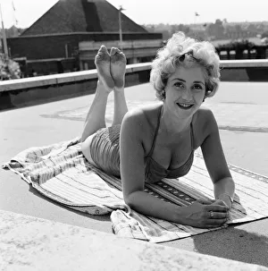 Liz Fraser, English actress, pictured at Durnsford Road Baths, Bounds Green