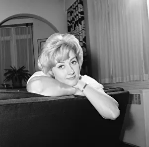 Liz Fraser, English actress, pictured at home of Donald Zec Daily Mirror Journalist