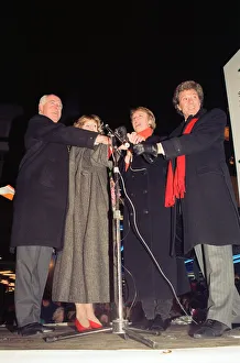 Liza Goddard, Lionel Blair. The Christmas lights at Broad Street Mall, Reading