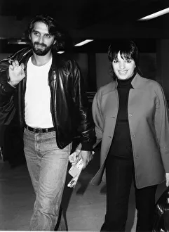 Liza Minnelli and husband Mark Gero August 1982 leave Heathrow Airport for New