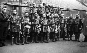 Llanellys ARP squad, composed of members of the local fire brigade