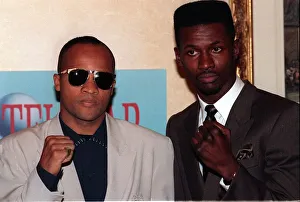 Lloyd Honeyghan Mark Breland boxers Feb 90 Breland World Boxing Association