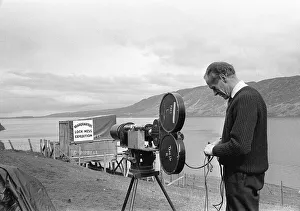 Loch Ness Monster Hunter May 1966 Member of the Loch Ness Investigation Bureau sets