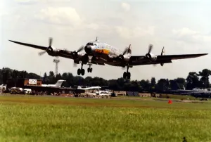 Air Display Prints: A Lockheed Constellation airliner takes off on its way to the Sunderland International