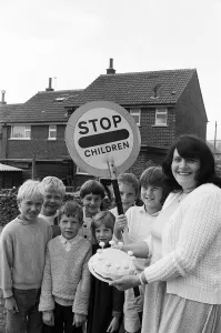 Lollipops for a lollipop lady... Upperthong Junior and Infant school pupils have said