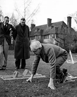 1948 Prints: London 1948 Olympic Games 1948 Henry Rottenburg demonstrates the use of