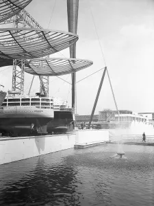 Exhibitions Prints: London Festival of Great Britain in May 1951 on the South Bank of the River Thames