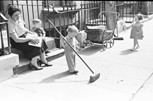 London Kids, children seen here playing in the street during the spring of 1941 Circa May