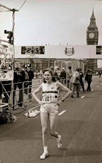 Fundraising Prints: London Marathon 1982 Joyce Smith finishing the Marathon - The first woman home