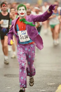 The London Marathon - 1990 Runners pass through and around the Tower Bridge area