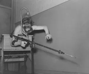 Underwater Prints: London Nautical School Graham Tucker -- under water fishing DM