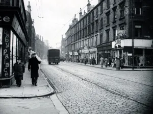 Street Scenes Prints: London Road, Glasgow, Circa 1948 Street scene in the London Road area of Glasgow