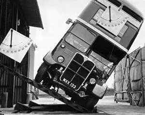Ramp Collection: London RT Bus being safety tested by The Ministry of Transport