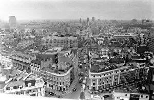 The London skyline seen from the roof of the grandstand at Stamford Bridge, Chelsea