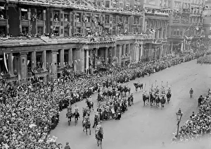 London victory march. Marshall Foch in the procession