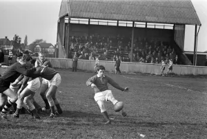 London Wasps v Llanelli, Rugby Union Match at Repton Avenue, Sudbury, London, March 1966