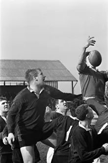 London Wasps v Llanelli, Rugby Union Match at Repton Avenue, Sudbury, London, March 1966