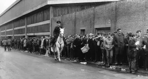 Long line of Liverpool fans queue up for tickets outside Anfield stadium