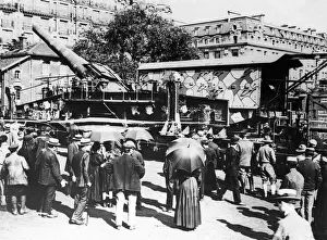 Camouflage Prints: A long range railway gun captured by Canadian troops of the British 4th army