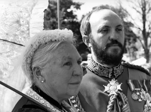 Queen Victoria Prints: Looking for all the world like the real Queen Victoria and her consort are Alice