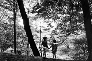 Light Prints: Looking out across Dibbin Dale are Robert (5 years) and his sister Evonne (3 years)