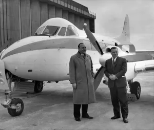 Lord Alfred Robens, took delivery of a De Havilland Dove Executive Aircraft on behalf of