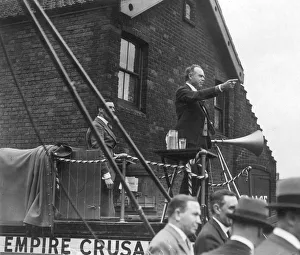 1931 Prints: Lord Beaverbrook addresses a north Norfolk election meeting in February 1931