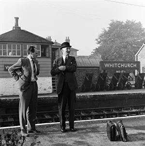 Lord Denning at Whitchurch station to go to London to present his report into the Profumo