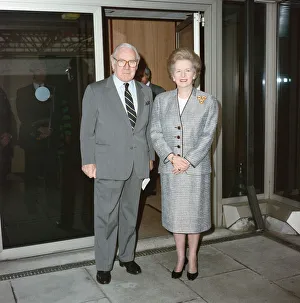 Former Prints: Lord King and Mrs Thatcher leaving Heathrow for New York on concorde - she is going to