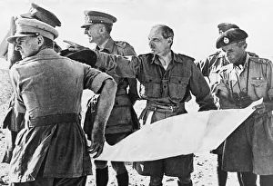 North Africa Prints: Lord Montgomery visiting the front in the western desert shortly after taking over