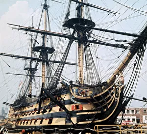Lord Nelsons Flag ship HMS Victory which lead in the battle of Trafalgar
