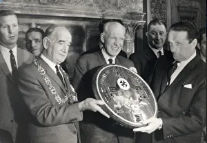 01508 Prints: lord provos John johnston presents the plaque to the celtic staff 1967 ROBERT KELLY