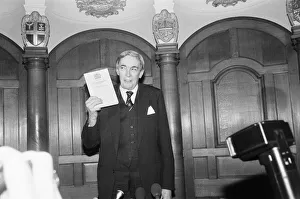 01518 Prints: Lord Scarman, new press conference to release his report into The Brixton Disorders 10-12