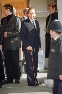 Lord Snowdon attending the photographer Terence Donovans memorial service at St