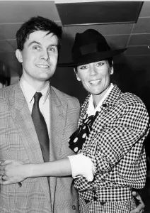 Lorraine Chase actress and model with her boyfriend John Knight November 1983
