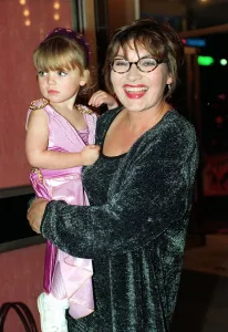 lorraine kelly gmtv presenter 9th october 1997 with her daughter rosie in fancy dress