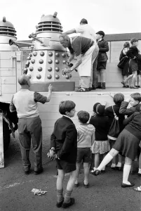 Lifting Prints: Lorry load of Daleks are prepared to be transported to the Cannes Film Festival via Dover