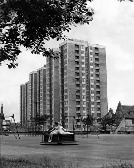 1961 Prints: Lort House, high rise flats at Shieldfield in Newcastle 29 June 1961